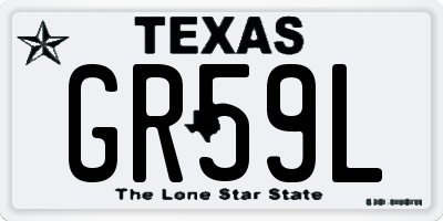 TX license plate GR59L