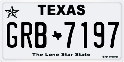 TX license plate GRB7197