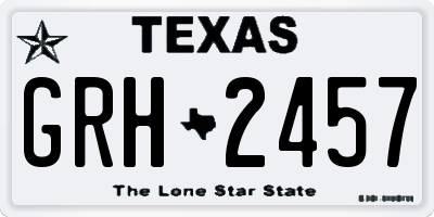 TX license plate GRH2457