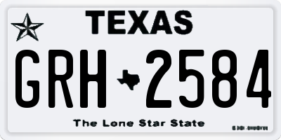 TX license plate GRH2584