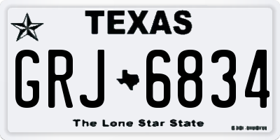 TX license plate GRJ6834