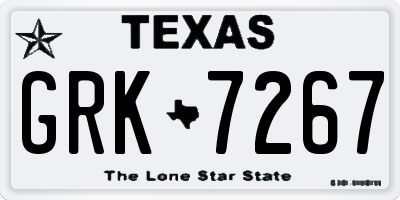 TX license plate GRK7267