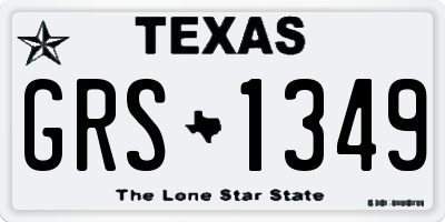 TX license plate GRS1349