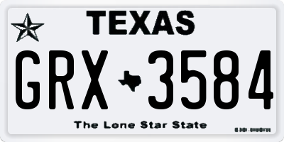 TX license plate GRX3584