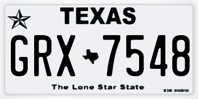 TX license plate GRX7548