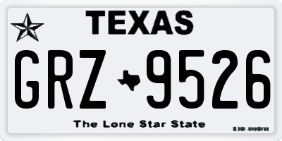 TX license plate GRZ9526