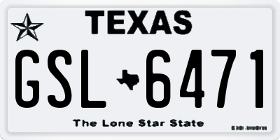 TX license plate GSL6471