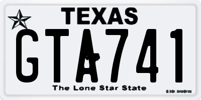 TX license plate GTA741