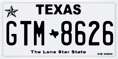 TX license plate GTM8626