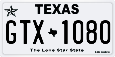 TX license plate GTX1080