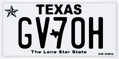 TX license plate GV70H