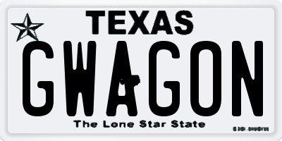 TX license plate GWAGON