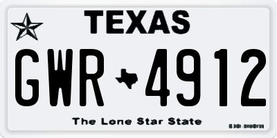 TX license plate GWR4912