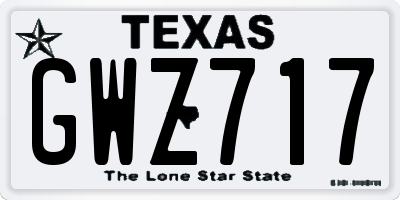 TX license plate GWZ717