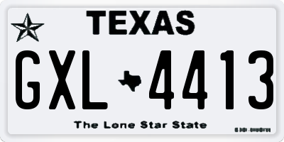 TX license plate GXL4413