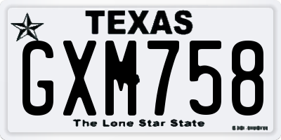 TX license plate GXM758