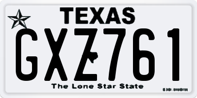 TX license plate GXZ761