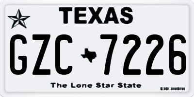 TX license plate GZC7226