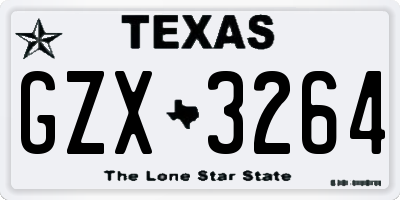 TX license plate GZX3264