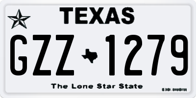 TX license plate GZZ1279