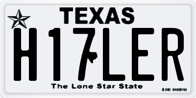 TX license plate H17LER