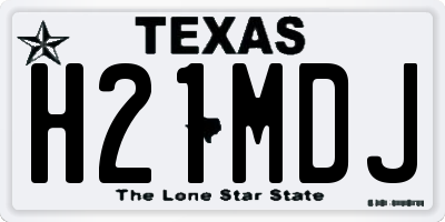 TX license plate H21MDJ