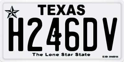 TX license plate H246DV