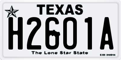 TX license plate H26O1A