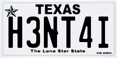 TX license plate H3NT4I