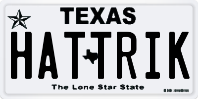 TX license plate HATTRIK