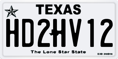 TX license plate HD2HV12