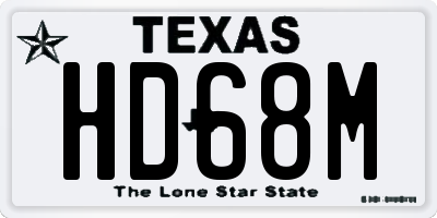 TX license plate HD68M