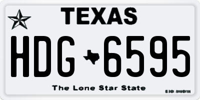 TX license plate HDG6595