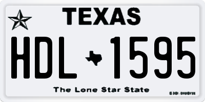 TX license plate HDL1595