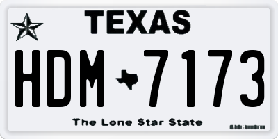 TX license plate HDM7173