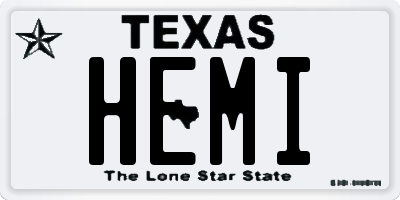 TX license plate HEMI