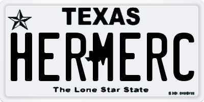 TX license plate HERMERC