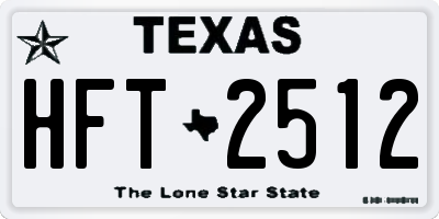 TX license plate HFT2512