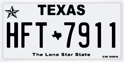 TX license plate HFT7911