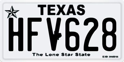 TX license plate HFV628