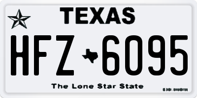 TX license plate HFZ6095