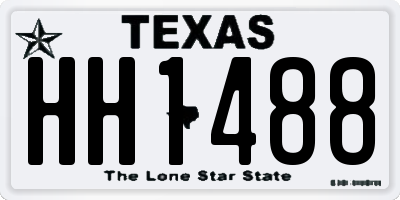 TX license plate HH1488