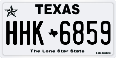 TX license plate HHK6859