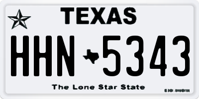 TX license plate HHN5343