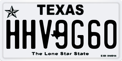 TX license plate HHV9G60