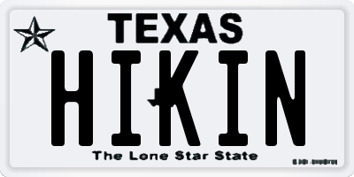 TX license plate HIKIN