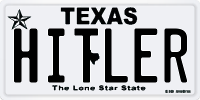 TX license plate HITLER