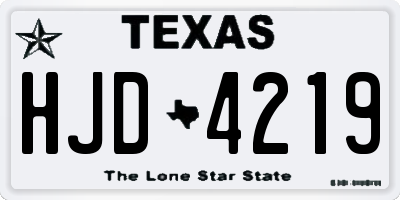 TX license plate HJD4219