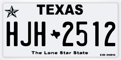 TX license plate HJH2512