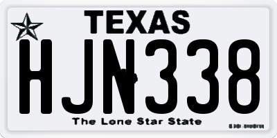 TX license plate HJN338